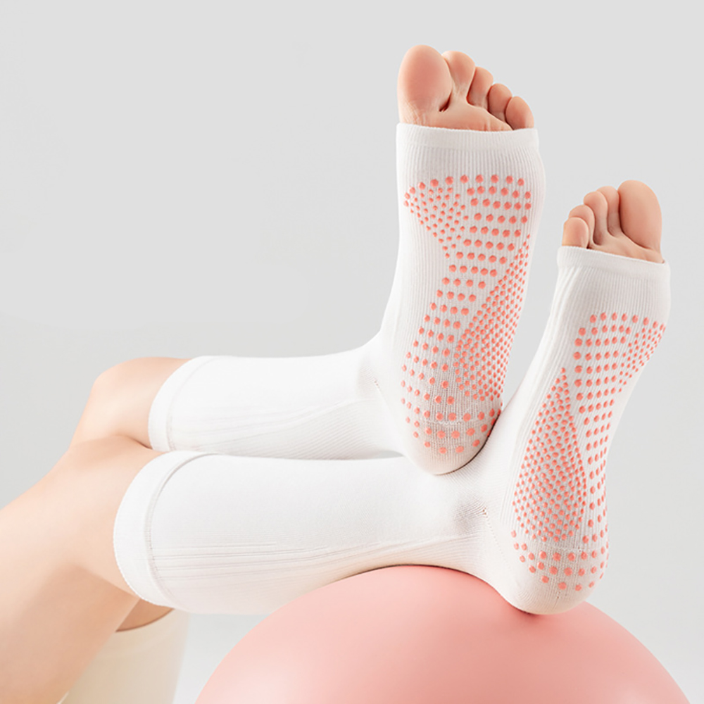 Sports Socks - جوارب يوغا احترافية مفتوحة الأصابع للنساء،