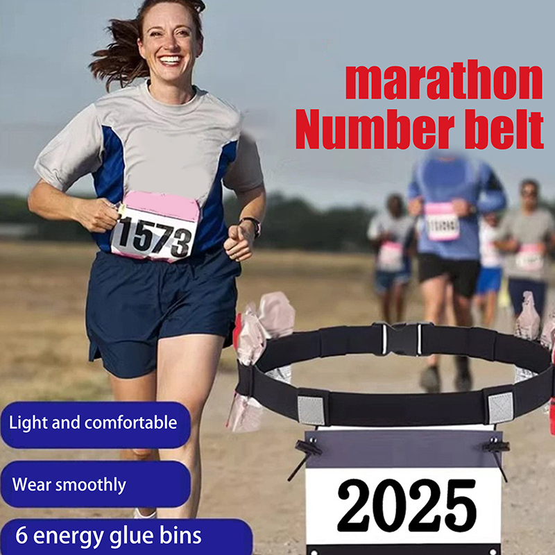 Running Belt - حامل مريلة لرقم سباق الجري وحزام
