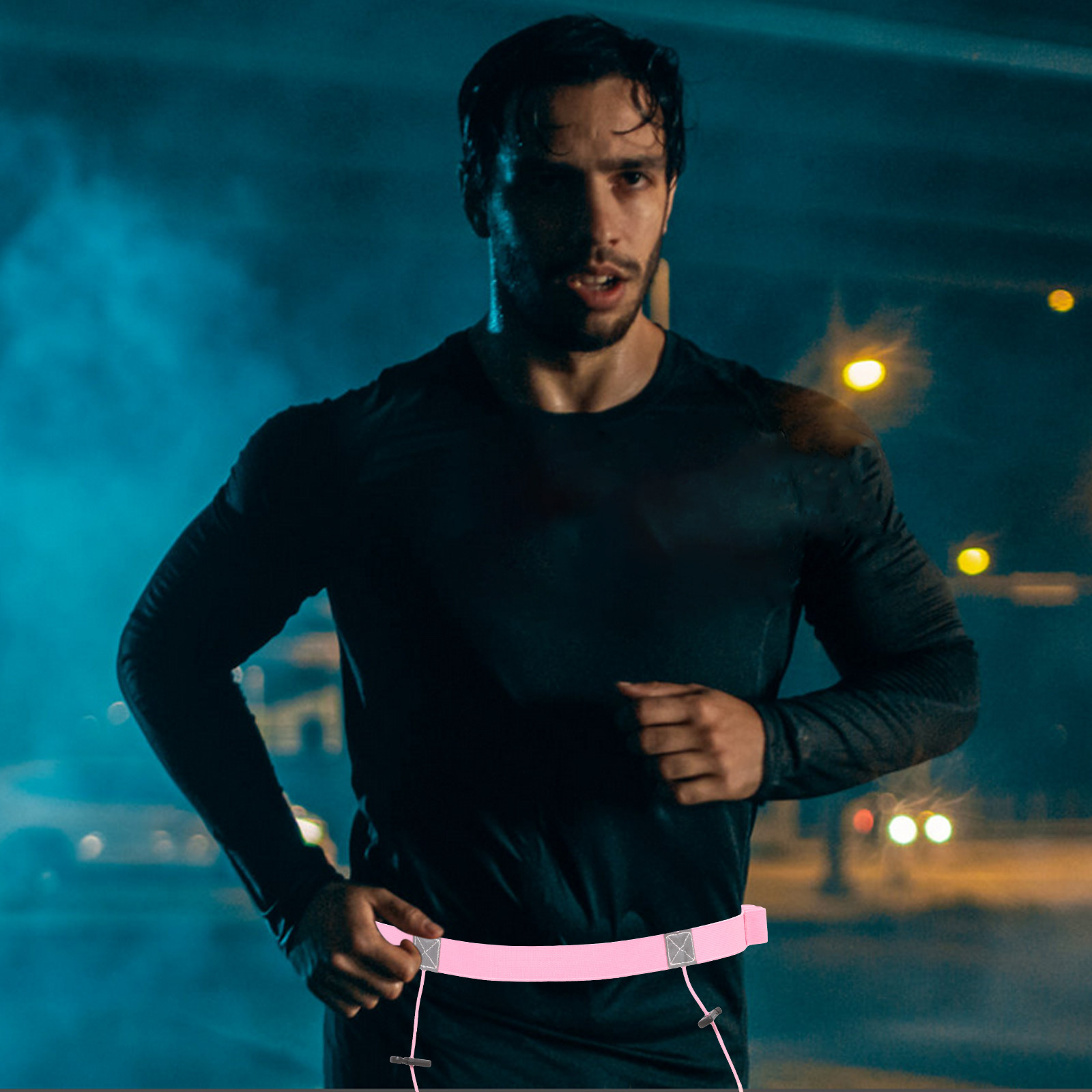 Race Bib - حزام رياضي خفيف الوزن عاكس للضوء،
