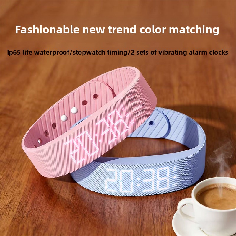 Running Watch - ساعة منبه رقمية LED مع سوار