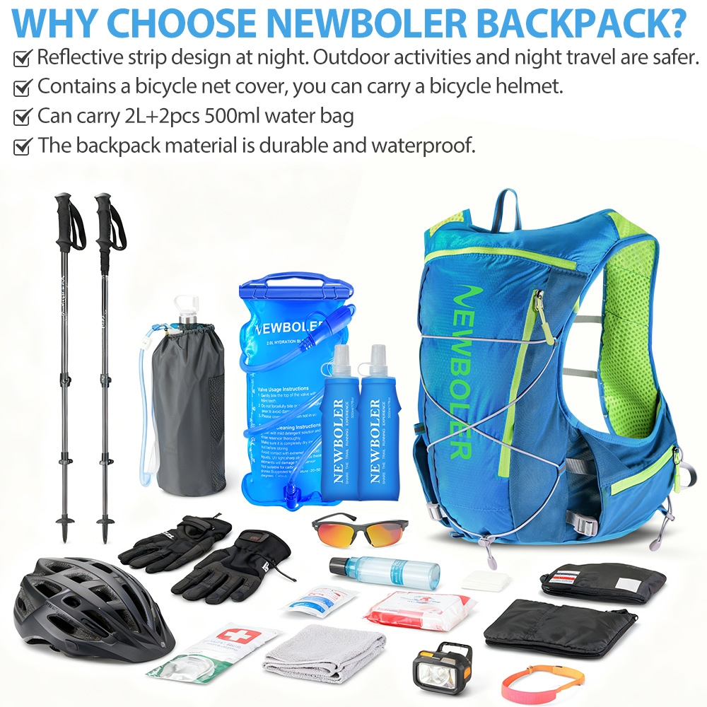 حقيبة ظهر NEWBOLER للجري مع نظ - مراجعة Hydration Vest وسعره