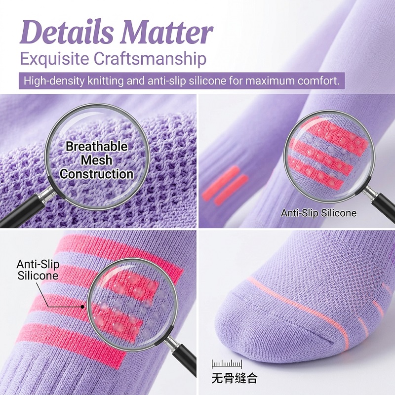 1/6 أزواج من الجوارب الطويلة ا - مراجعة Sports Socks وسعره