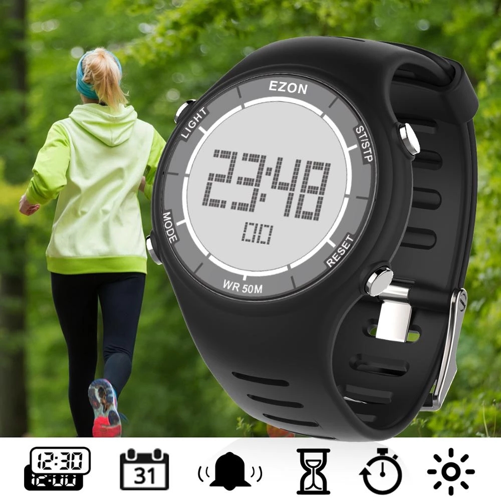 EZON موضة جديدة للمرأة ساعة ري - مراجعة Running Watch وسعره