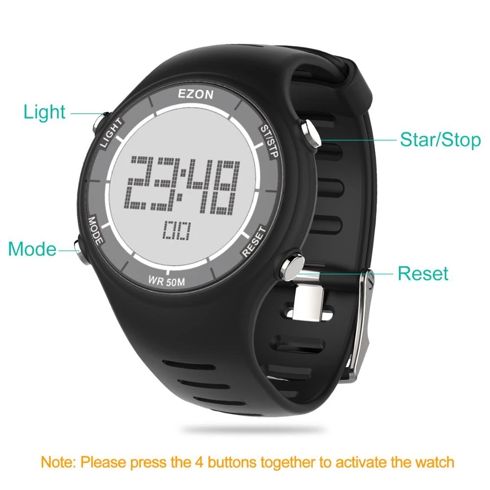 EZON موضة جديدة للمرأة ساعة ري - مراجعة Running Watch وسعره
