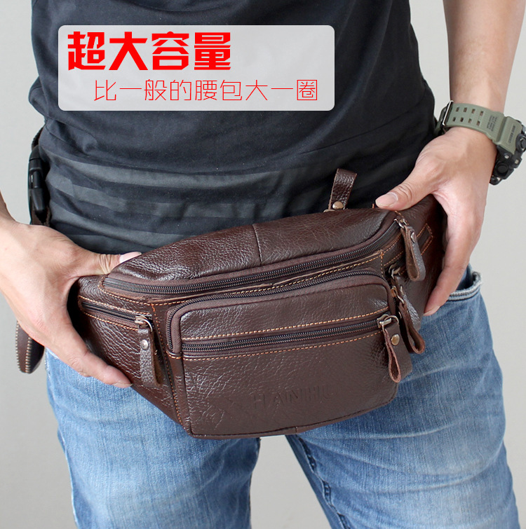 جلد البقر الأصلي الخصر حقيبة ا - مراجعة Running Belt وسعره