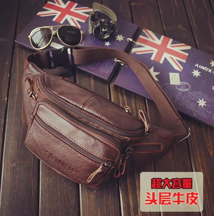 جلد البقر الأصلي الخصر حقيبة ا - مراجعة Running Belt وسعره