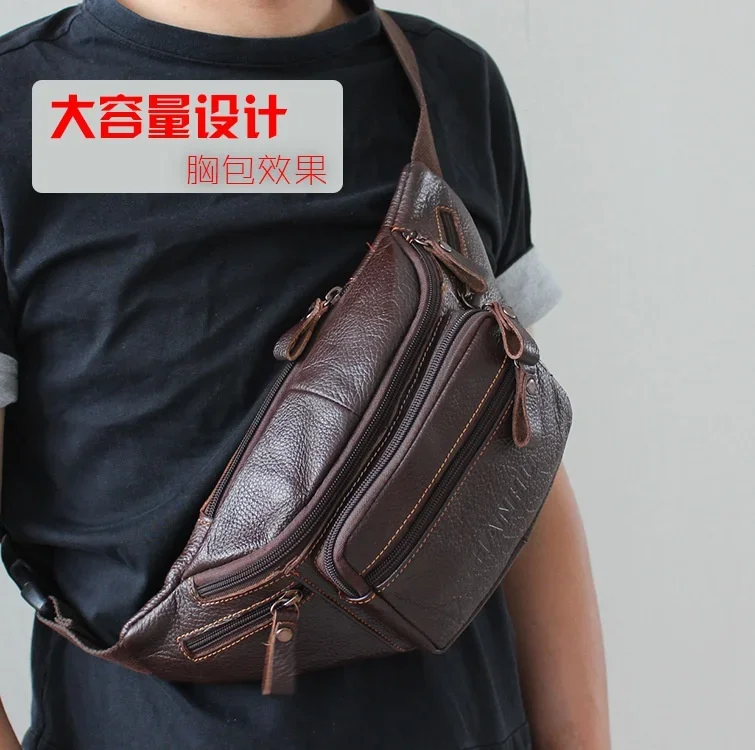 جلد البقر الأصلي الخصر حقيبة ا - مراجعة Running Belt وسعره