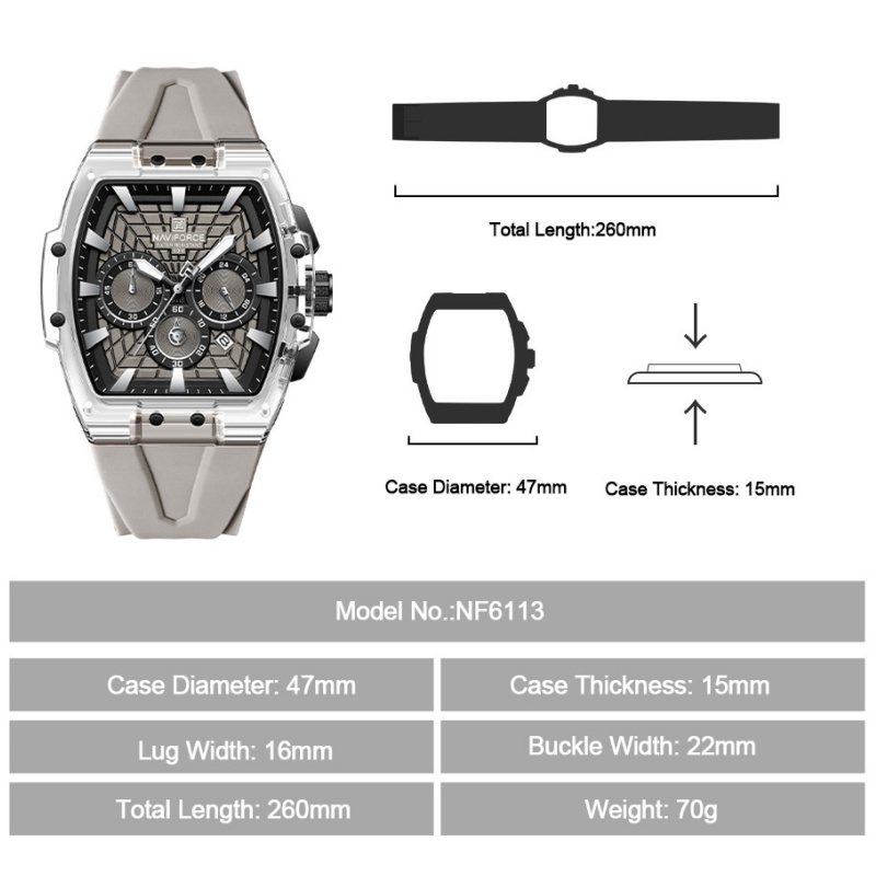 ساعة نافي فورس NF6113 للرجال م - مراجعة Running Watch وسعره