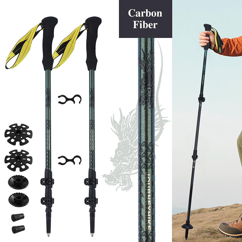 عصا المشي من ألياف الكربون 3K، - مراجعة Trekking Pole Carbon وسعره